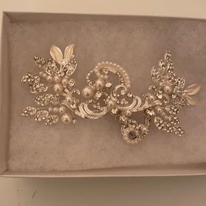 David’s Bridal Hair Clip: pearls and diamonds